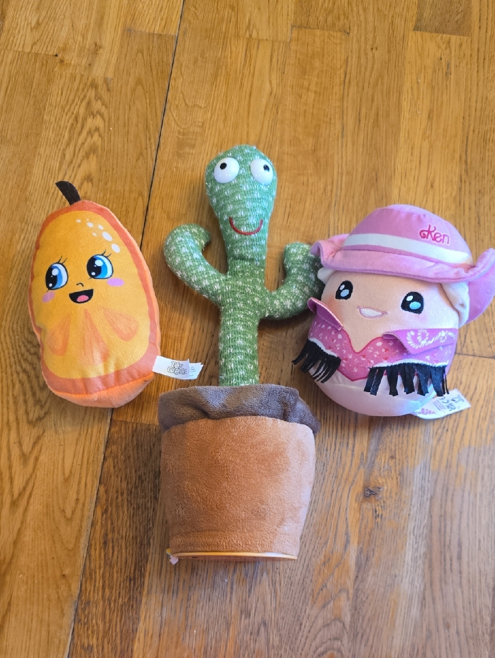 Plush Toy Lot Of Three| Barbie | Orange | Dancing Cactus